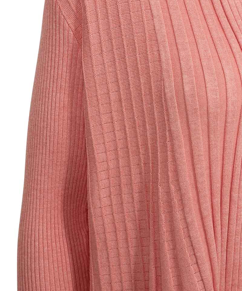 Detaljer korallfärgad cardigan