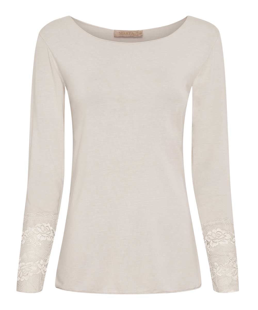 Beige topp med spets