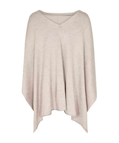 Poncho i beige baksida