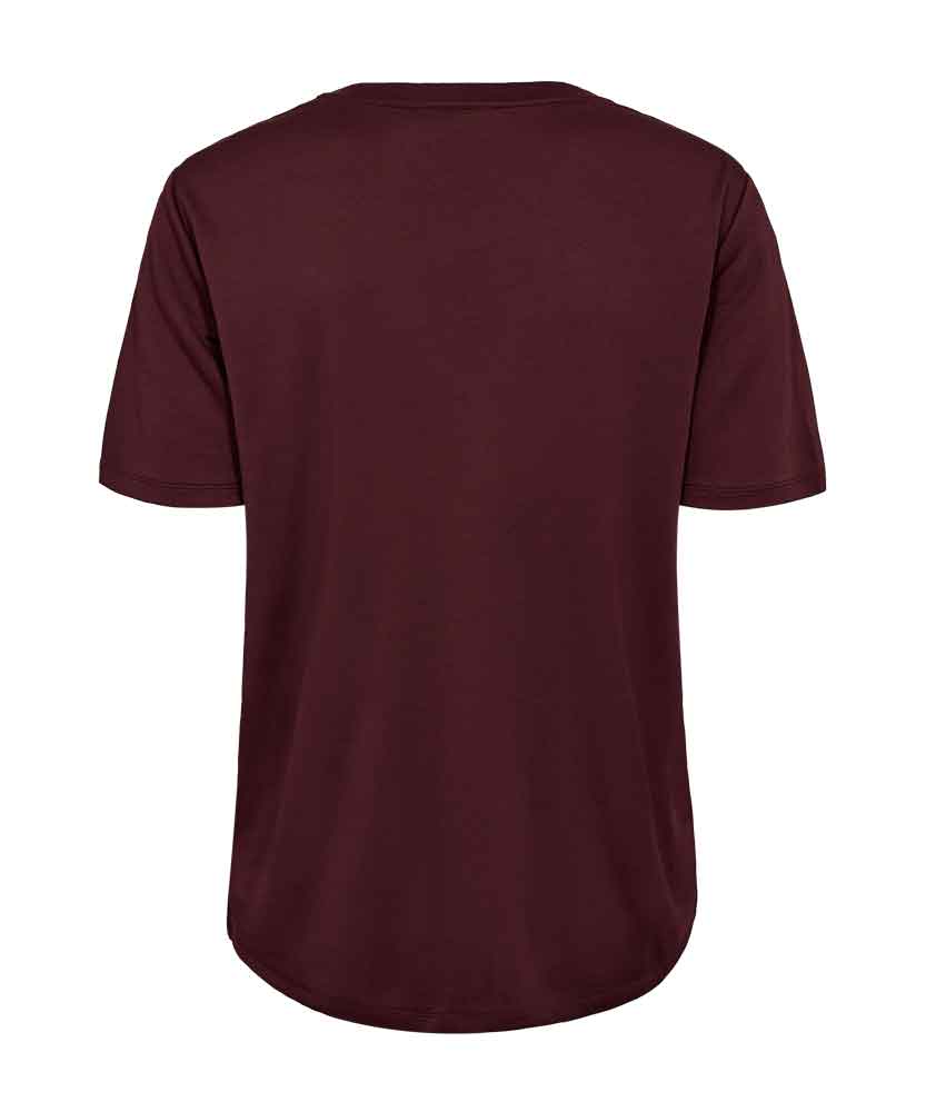 vinröd t-shirt baksida