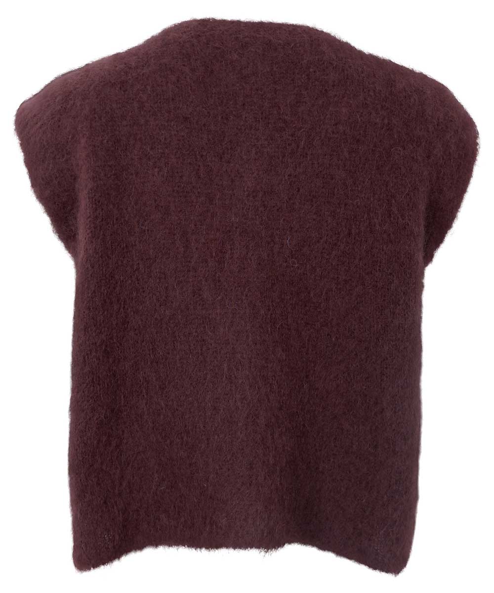brun väst med knappar baksida
