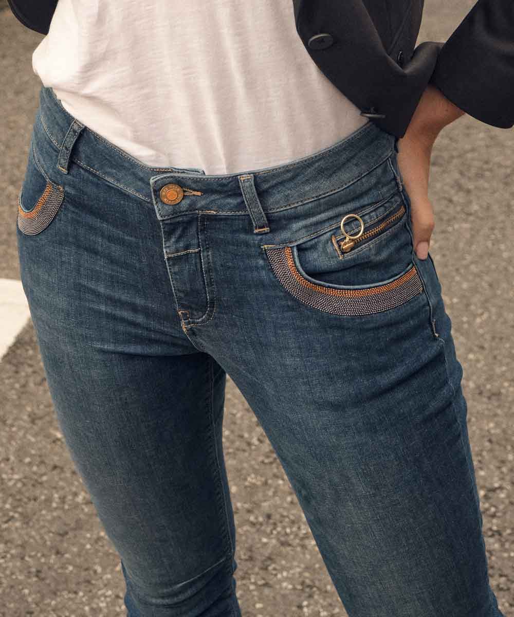 closeup på blå jeans
