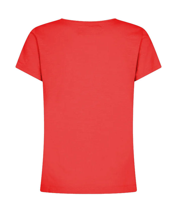 ARDEN Organic V T-shirt - Röd