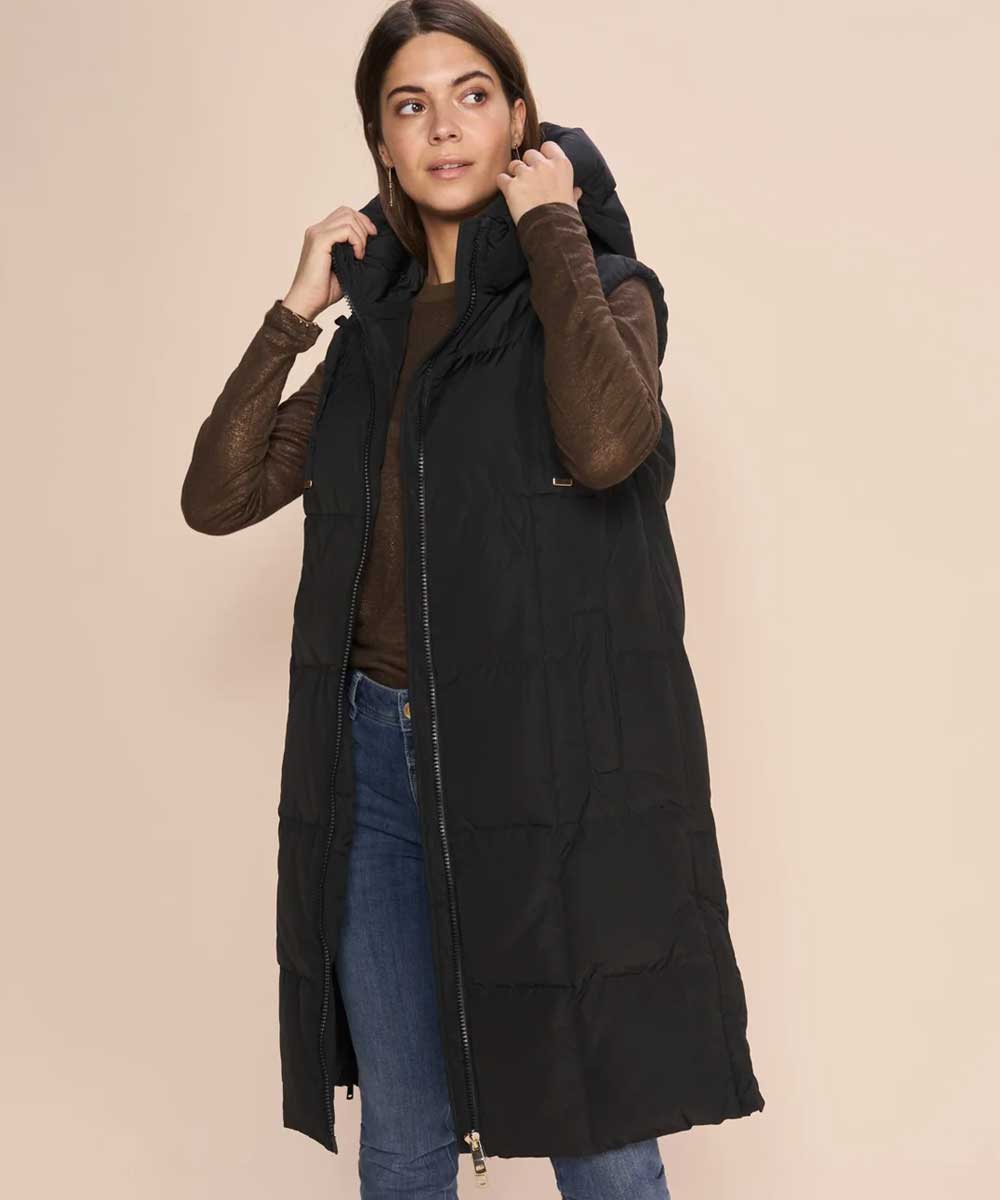 NOVA SQUARE Down Waistcoat - Svart