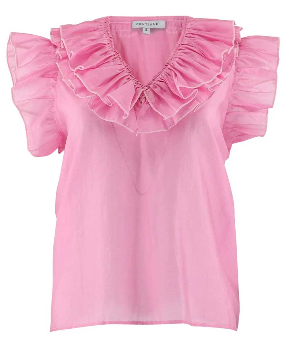 volangblus i rosa