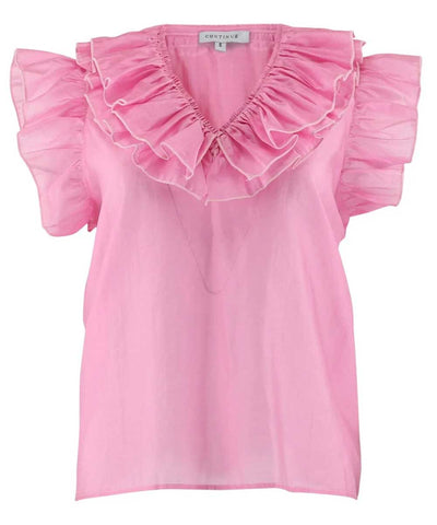 volangblus i rosa