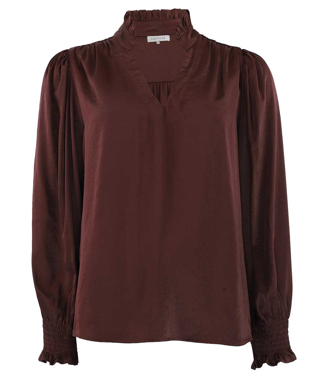 vinröd blus