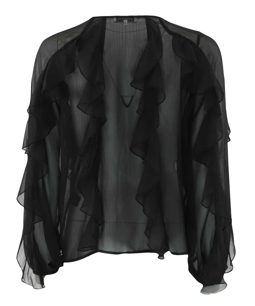 svart blus baksida