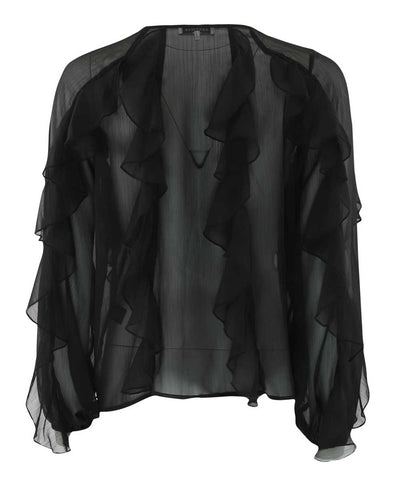 svart blus baksida