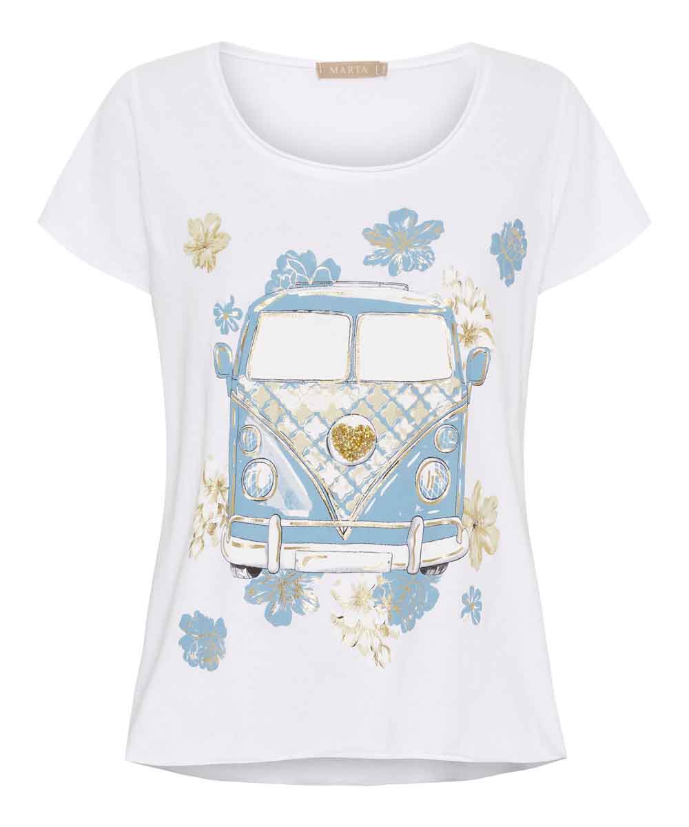 T-shirt med blå vw