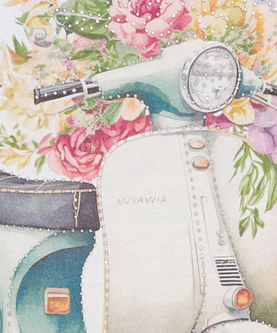 detaljer t-shirt med vespa