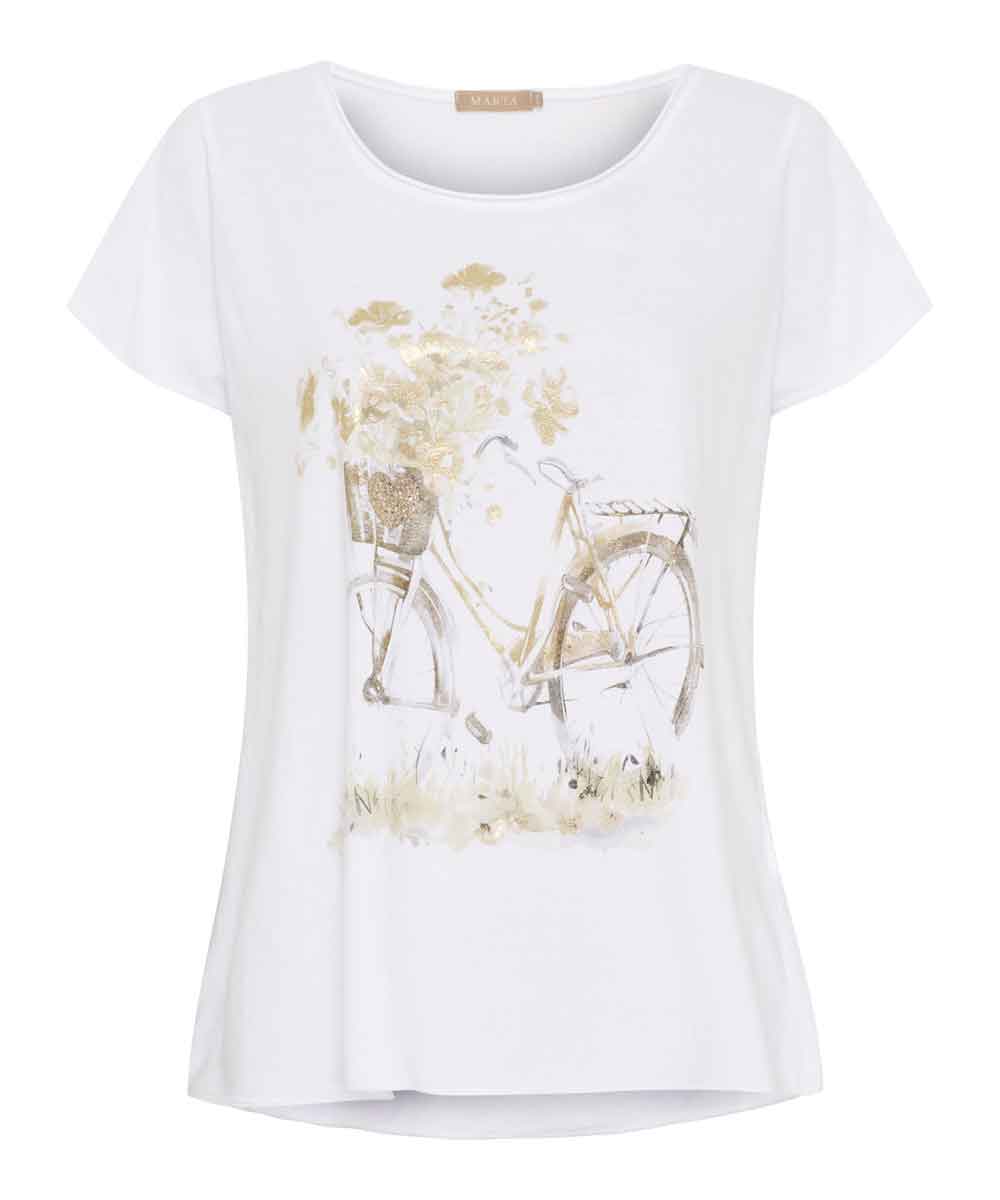 T-shirt med guldprint