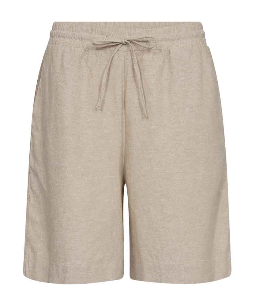 Beige linneshorts