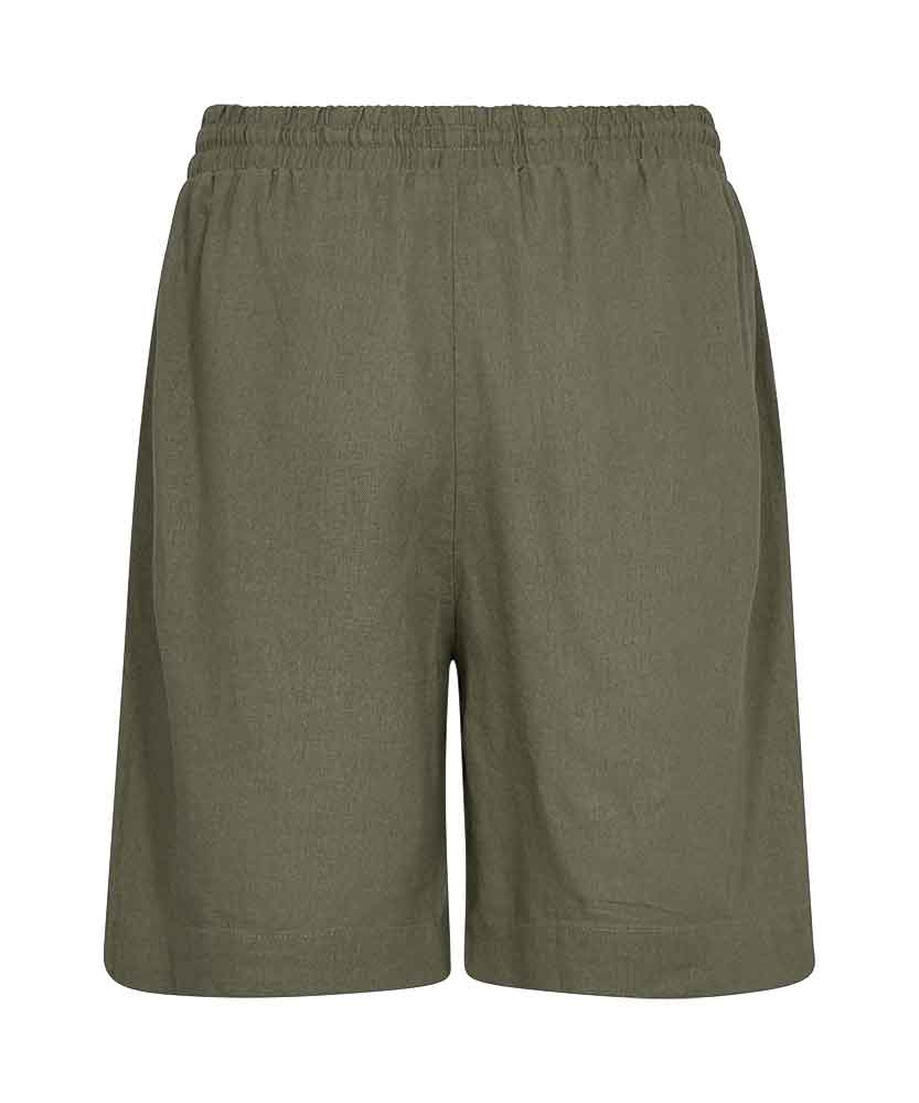 linneshorts i kaffe bak