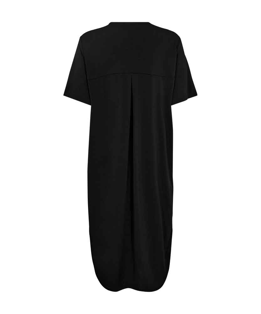 svart kortärmad klänning bak