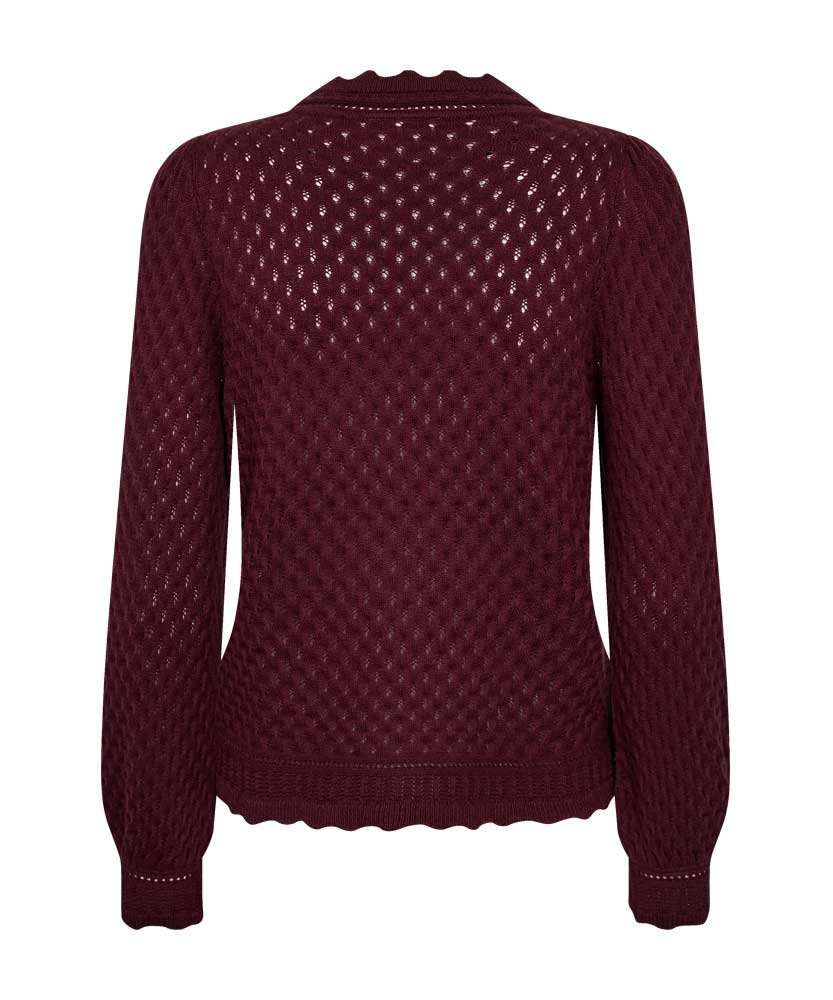 vinröd tröja baksida