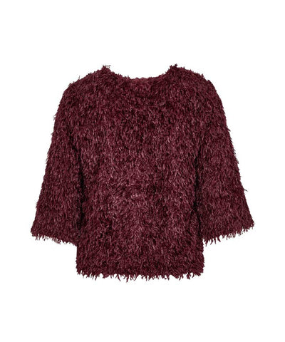 vinröd tröja baksida