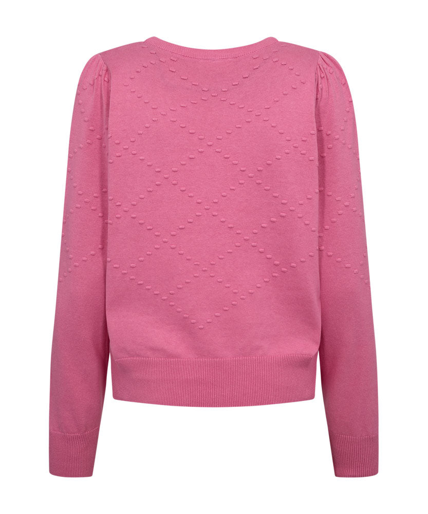 rosa stickad baksida