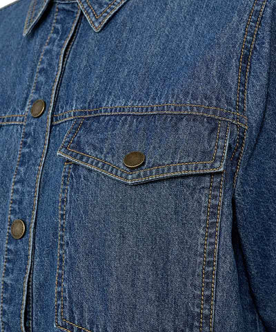 detaljer jeansklänning