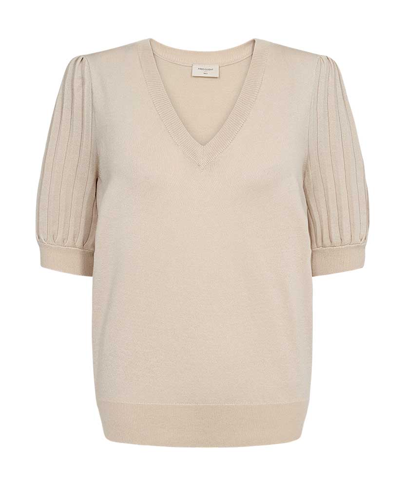 Finstickad beige tröja