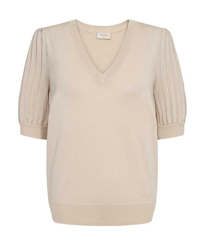 Finstickad beige tröja