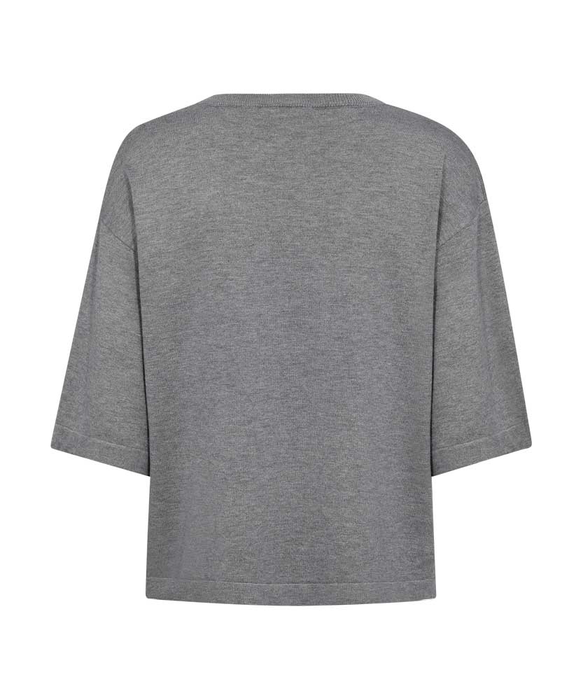 grå stickad tröja baksida