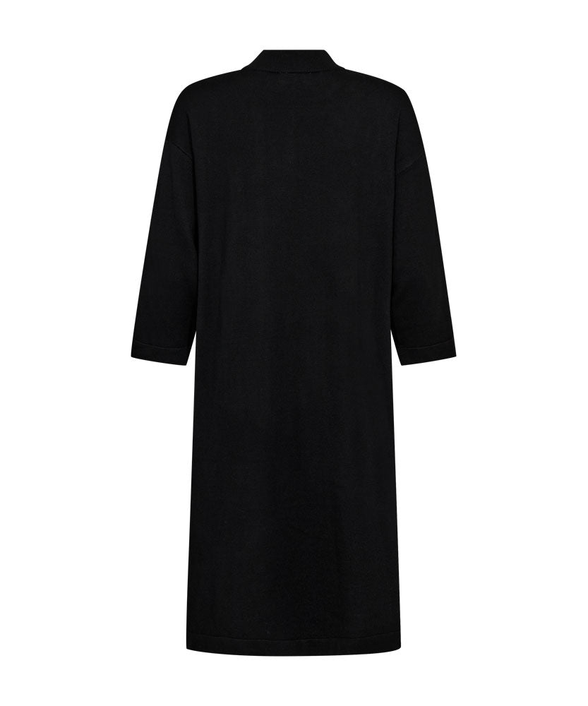 svart stickad klänning baksida