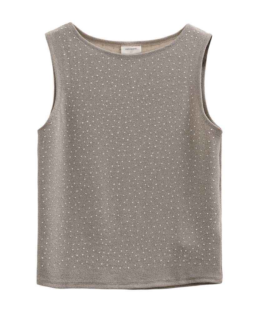 brun topp med glitter