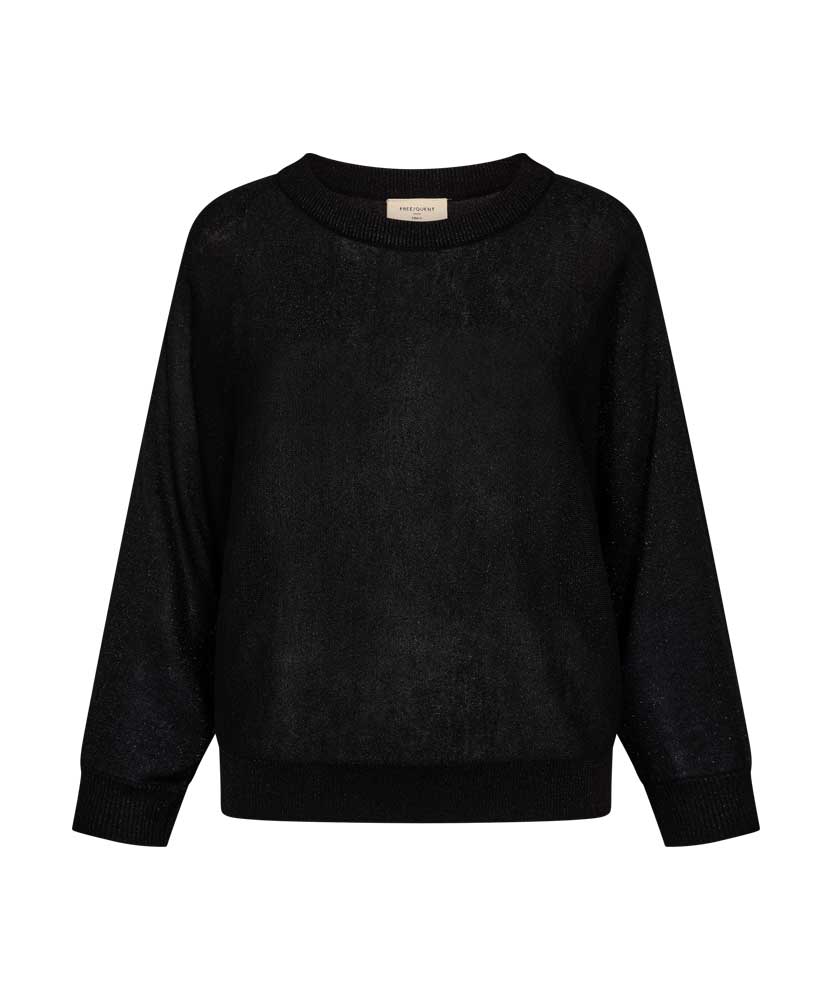 Svart stickad tröja med glitter