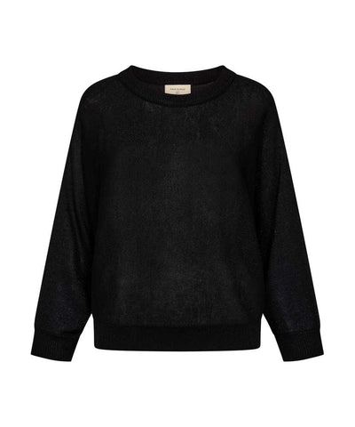 Svart stickad tröja med glitter