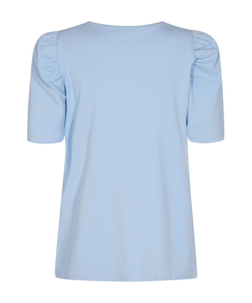 blå t-shirt baksida