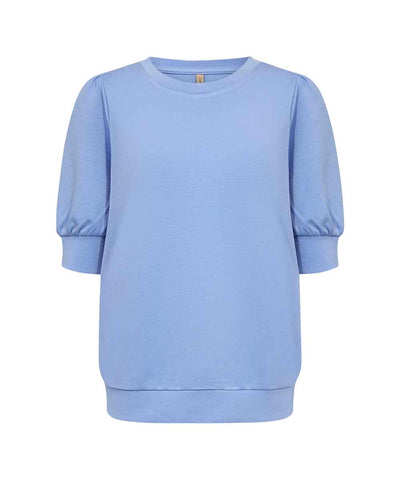 Blå kortärmad sweatshirt