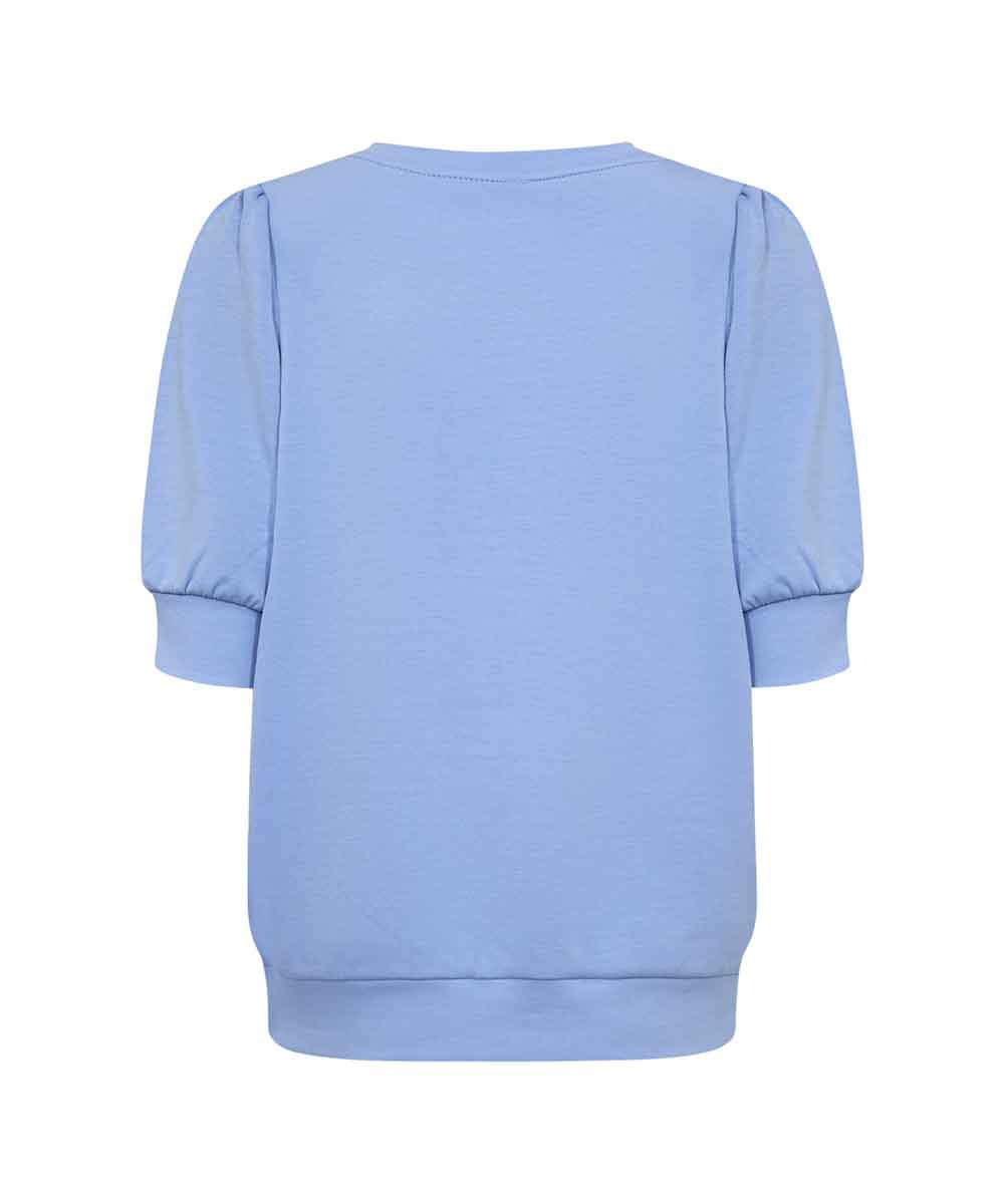 Blå kortärmad sweatshirt baksida