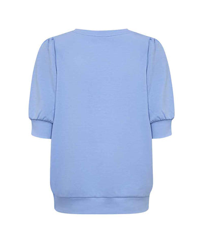 Blå kortärmad sweatshirt baksida