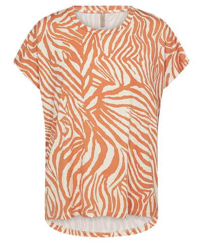 zebramönstrad orange t-shirt