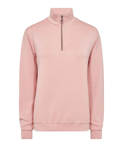 Rosa sweatshirt med zip