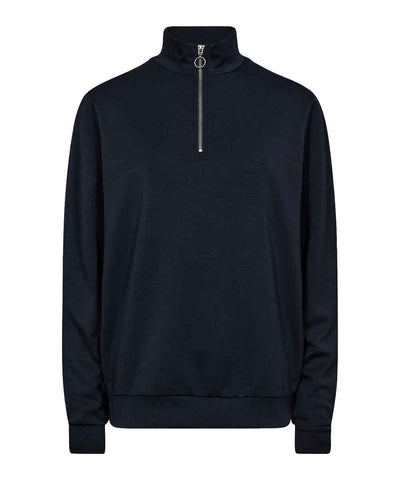 sweatshirt i blått med zip