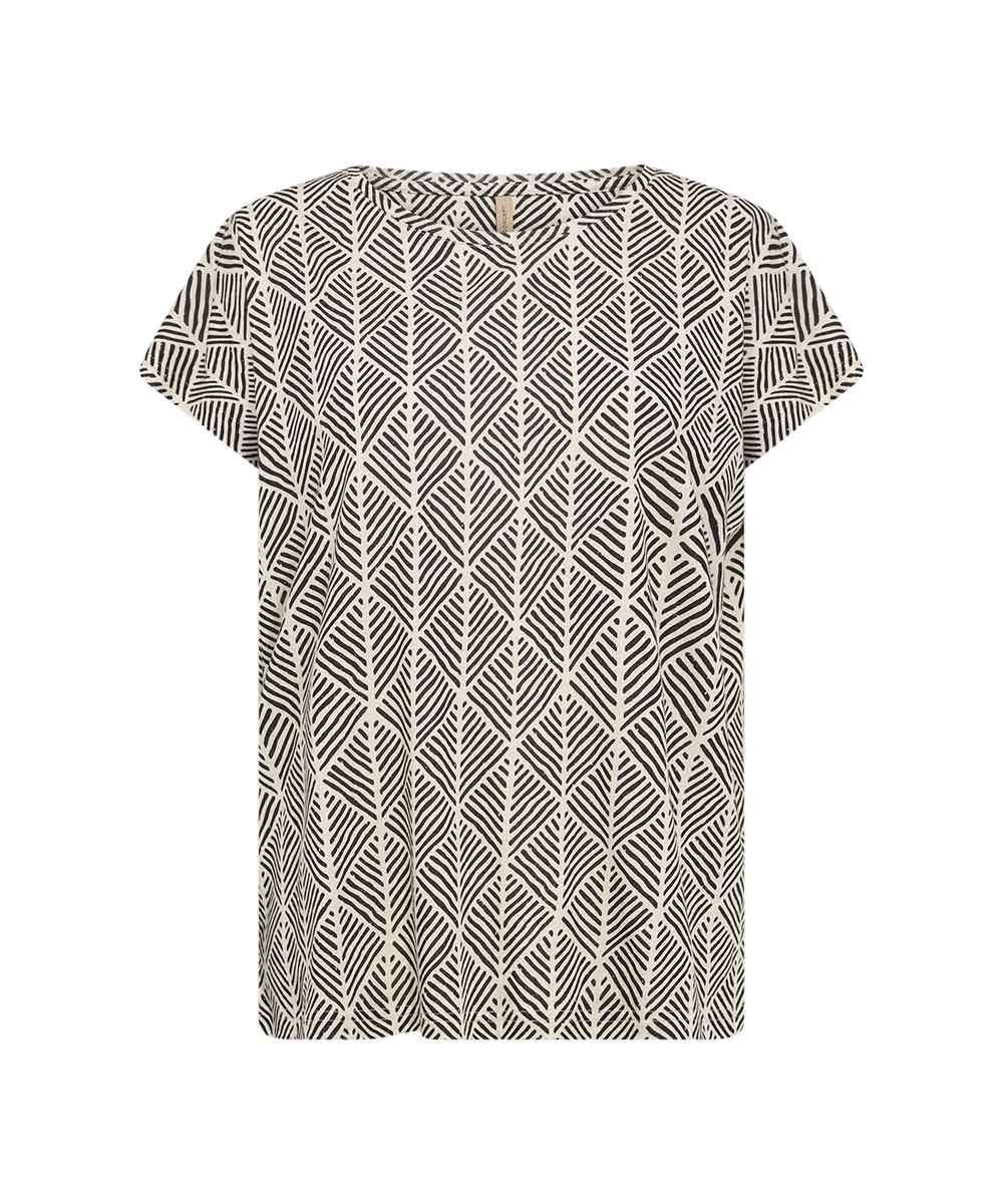 Svart mönstrad t-shirt