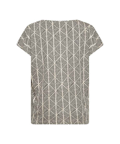 Svart mönstrad t-shirt bak