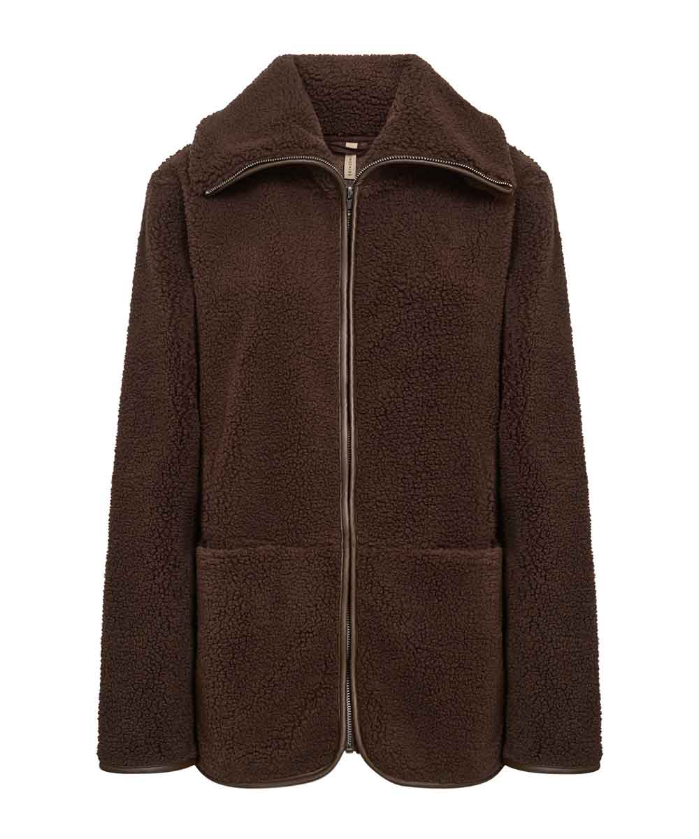 Brun teddyjacka