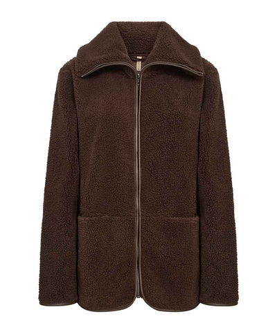 Brun teddyjacka