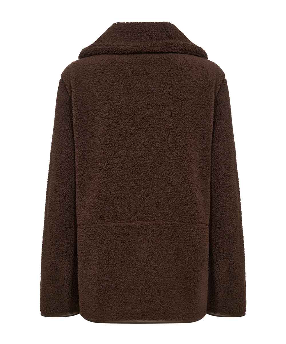 Brun teddy jacka baksida