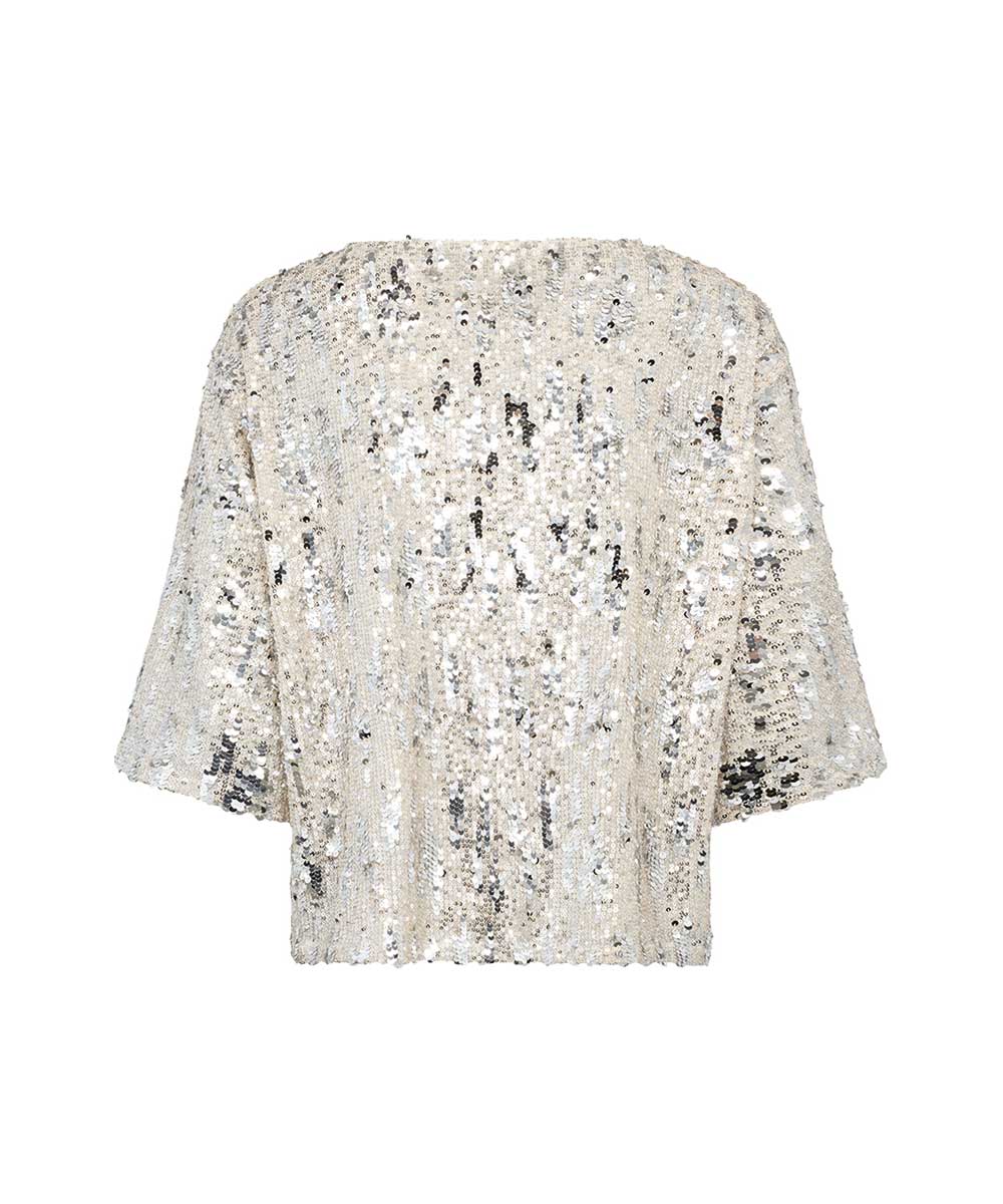 blus i offwhite med paljetter baksida