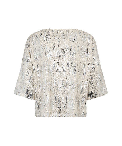 blus i offwhite med paljetter baksida