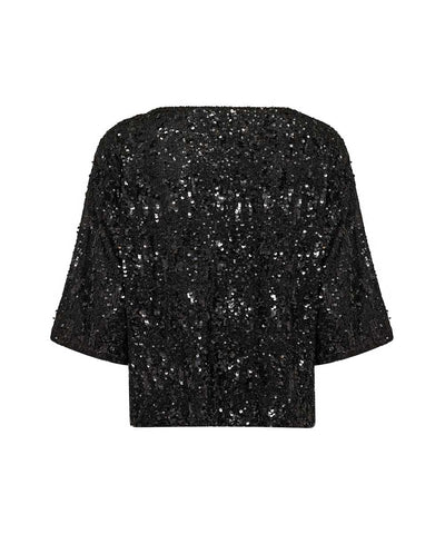 blus med svarta paljetter baksida