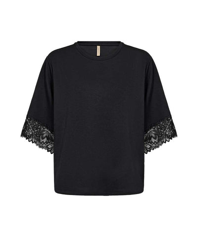 Svart t-shirt med spets