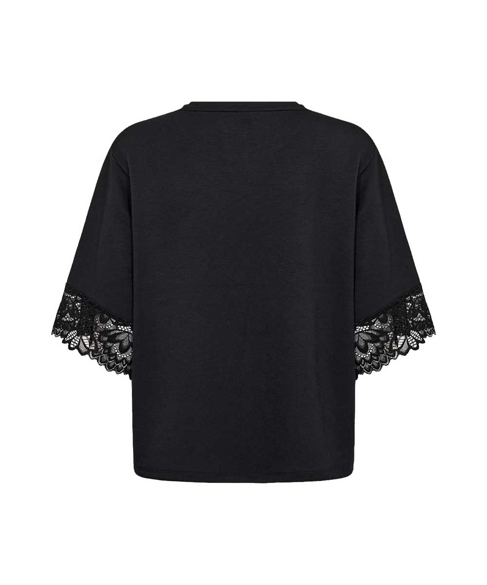 t-shirt svart spets baksida