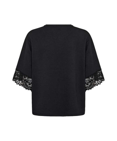 t-shirt svart spets baksida