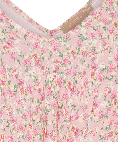 detaljer rosa klänning