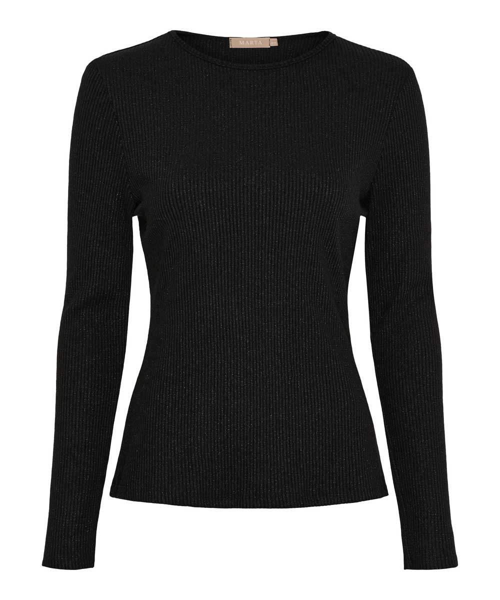 Svart topp med glitter